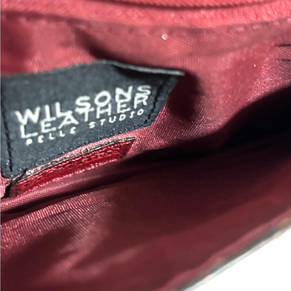 Wilson leather Elegant Red Woven Leather Clutch - Picture 4 of 7